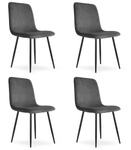 "Krzesło RIFT - szary sztruks / nogi kolor czarny x 4"
