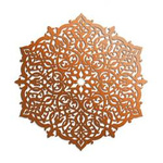 DEKORACYJNY PANEL AŻUROWY, ROZETA MAROKAŃSKA, DEKORACJA ŚCIENNA 3D, ORNAMENT, 60 cm, MIEDZIANY