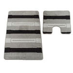 Komplet łazienkowy Montana z wycięciem Said XL Grey Komplet (60 cm x 100 cm i 50 cm x 60 cm)