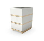 Nowoczesna, minimalistyczna szafka nocna z trzema szufladami / 32 x 39 cm, wys. 57 cm / KON-DES3-SIMPLE