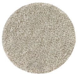 Okrągły dywan Kamel beżowy 60 - Dywan koło, typu shaggy, pluszowy i gładki, kolor kremowy (ecru)