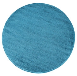 Dywan jednokolorowy niebieski do przedszkola okrągły z atestami Portofino 60 cm