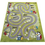 Dywan sensoryczny dla chłopca Ulice Color Kids 02 zielony 150x200 cm