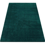 Dywan puszysty nowoczesny do salonu typu Shaggy Kamel butelkowa zieleń 160x220 cm