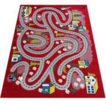 Dywan sensoryczny dla chłopca Ulice Color Kids 02 czerwony 150x200 cm