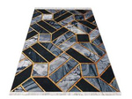 Dywan geometryczny marmurowy Black and Gold 04 szary 160x220 cm