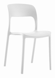 Minimalistyczne krzesło białe do kuchni IPOS - Nowoczesne krzesło z tworzywa