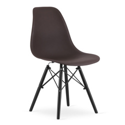 Nowoczesne krzesło kuchenne w kawowym kolorze OSAKA - Krzesło do kuchni z tworzywa