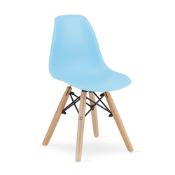 Nowoczesne niebieskie krzesło kuchenne ZUBI - Błękitne krzesło z tworzywa