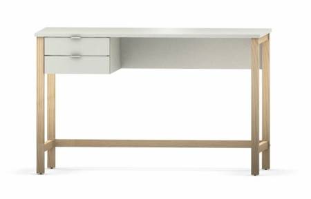 Białe biurko skandynawskie z szufladami / 100 x 50 cm, wys. 75 cm / B-DES7-SIMPLE