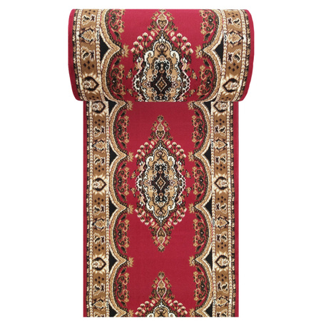 Chodnik dywanowy cięty z metra czerwony tradycyjny 100 cm BCF Alfa 06