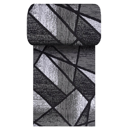 Chodnik dywanowy na metry 100 cm czarny geometryczny nowoczesny Soho 06
