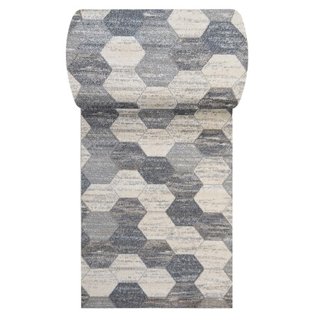 Chodnik dywanowy nowoczesny Vista 02 –  szary, wzór geometryczny, kształt prostokątny, szerokość 120 cm