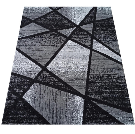 Dywan czarny geometryczny cieniowany nowoczesny Soho 06 – 60x100 cm