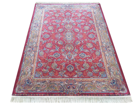 Dywan ekskluzywny w ramie Qum Silk 08 Red czerwony 160x230 cm