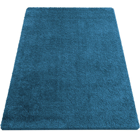 Dywan miękki niebieski (morski) do salonu Kamel Shaggy 160x220 cm