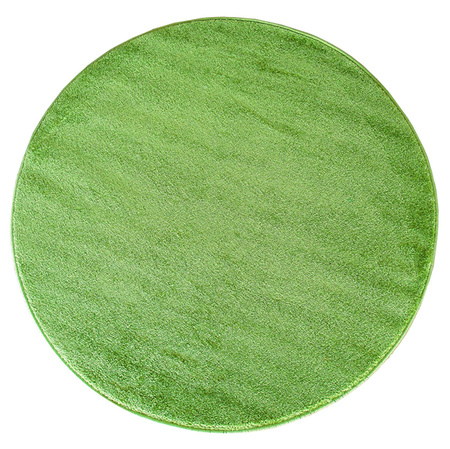Dywan okrągły jednokolorowy zielony (z atestem do przedszkola) Portofino 300 cm