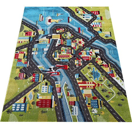 Dywan sensoryczny dla dzieci Miasto Ulice Drogi Color Kids 03 - 100x150 cm