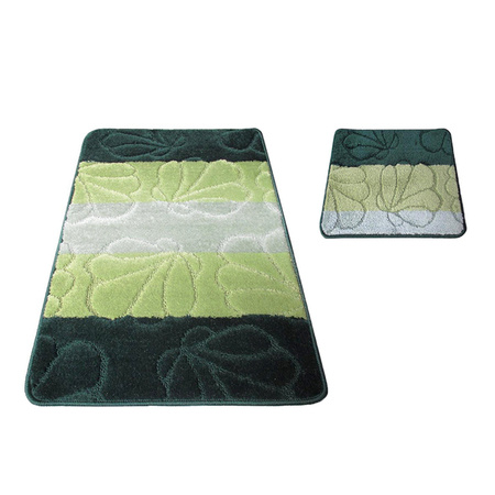 Komplet dywaników łazienkowych Montana 01 – zielony, antypoślizgowy
