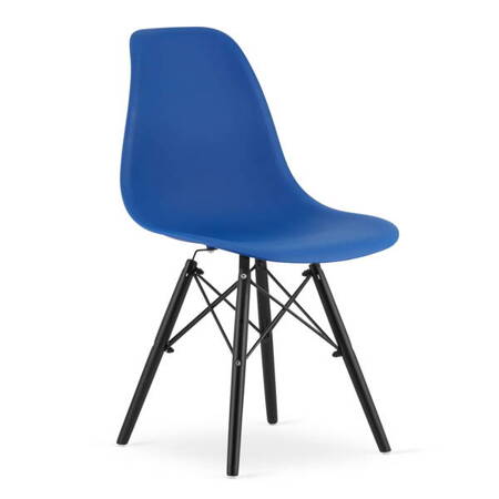 Niebieskie krzesło kuchenne z tworzywa OSAKA - Nowoczesne krzesło do kuchni