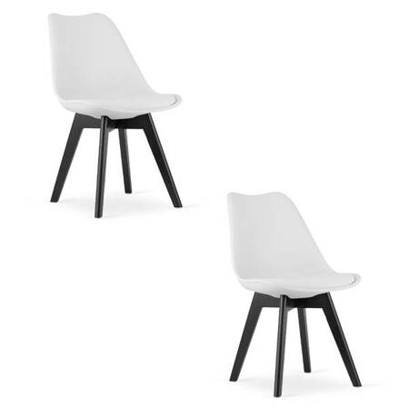 Nowoczesne krzesła kuchenne z poduszką MARK - Skandynawskie krzesła z tworzywa x2