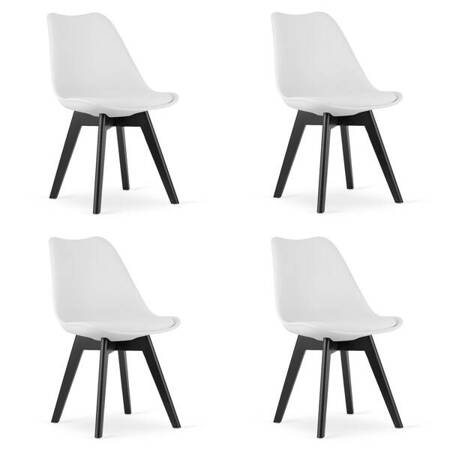 Nowoczesne krzesła kuchenne z poduszką MARK - Skandynawskie krzesła z tworzywa x4