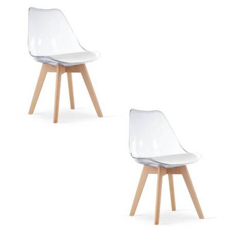 Nowoczesne przezroczyste krzesła do jadalni MARK - Transparentne krzesła (2szt)
