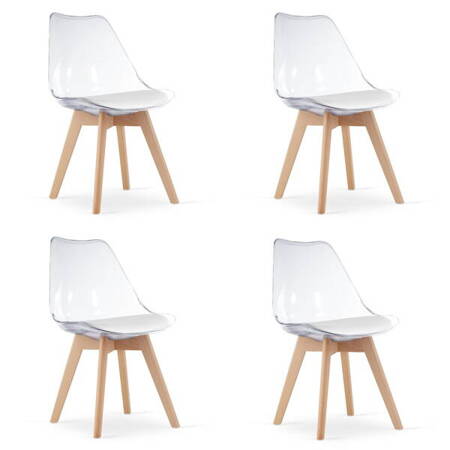 Nowoczesne przezroczyste krzesła do jadalni MARK - Transparentne krzesła (4szt)