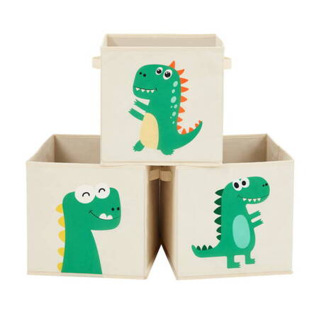 Pudełko tekstylne na zabawki - Pojemnik tekstylny dla dzieci 3 sztuki - SONGMICS RFB704W03